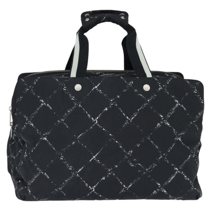 Chanel Travel Line Boston Bag Printed Nylon Small