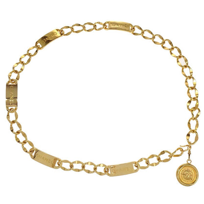 Chanel Vintage Medallion Logo Chain Belt Metal Product Image