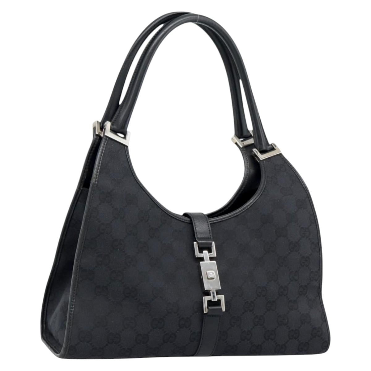 Gucci Vintage Jackie Hobo GG Canvas with Leather Medium