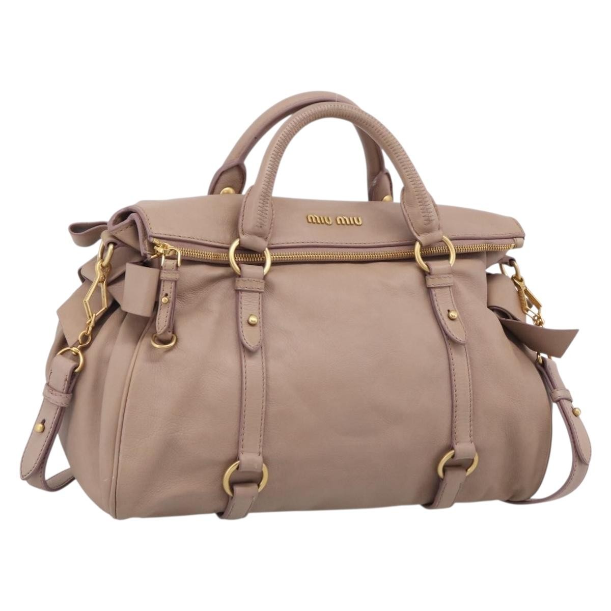 Miu Miu Bow Satchel Vitello Lux Medium