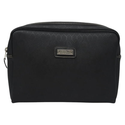 Christian Dior Vintage Honeycomb Zip Coated Canvas Medium