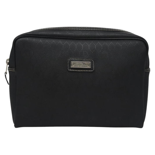 Christian Dior Vintage Honeycomb Zip Coated Canvas Medium