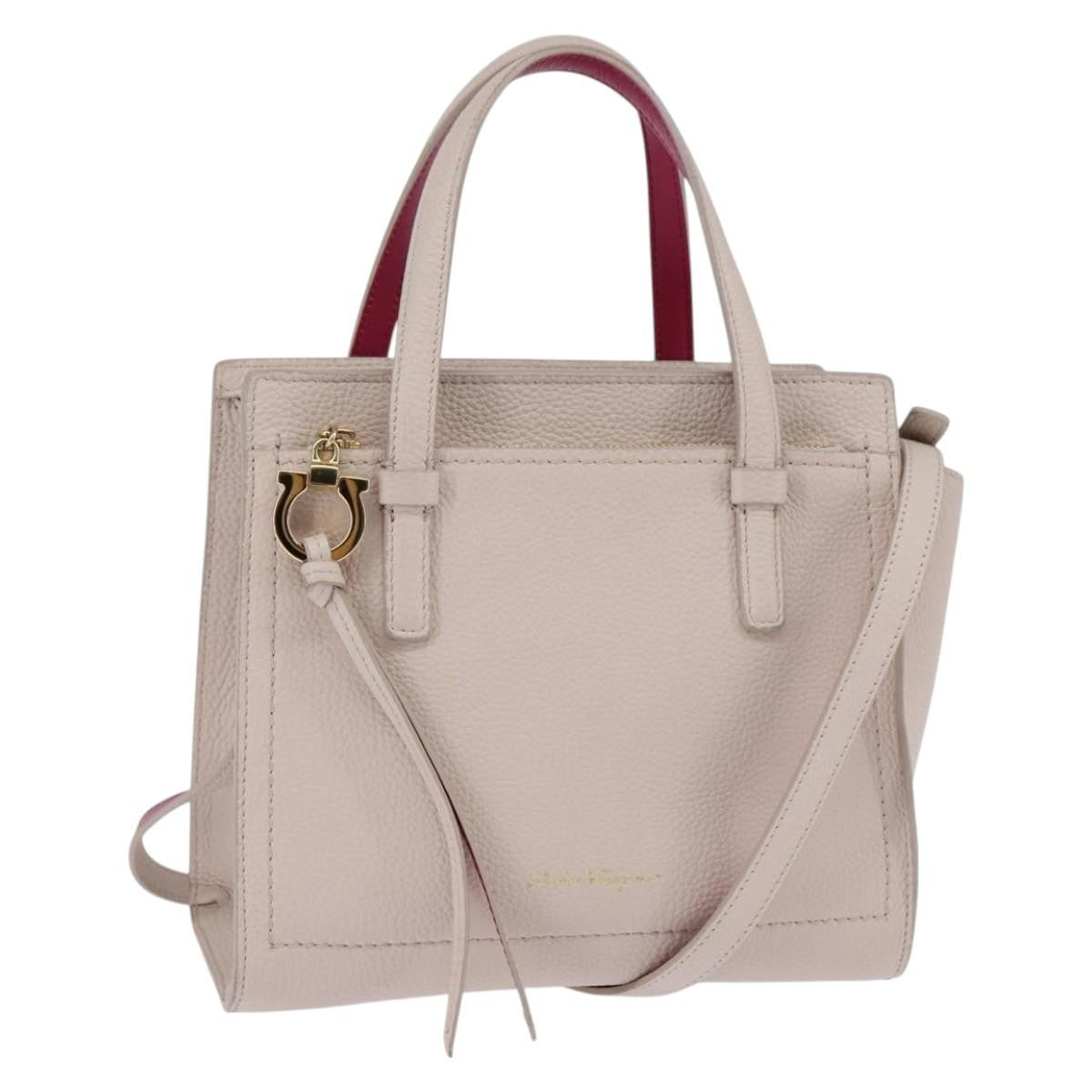 Salvatore Ferragamo Amy Tote Pebbled Leather Small