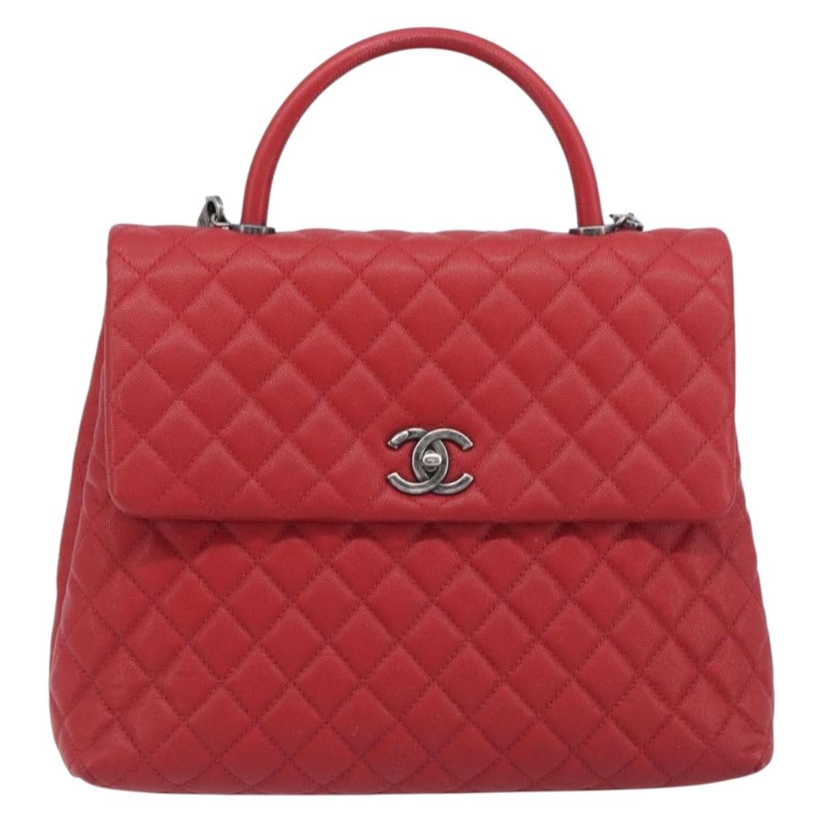 Chanel Coco Top Handle Caviar Large