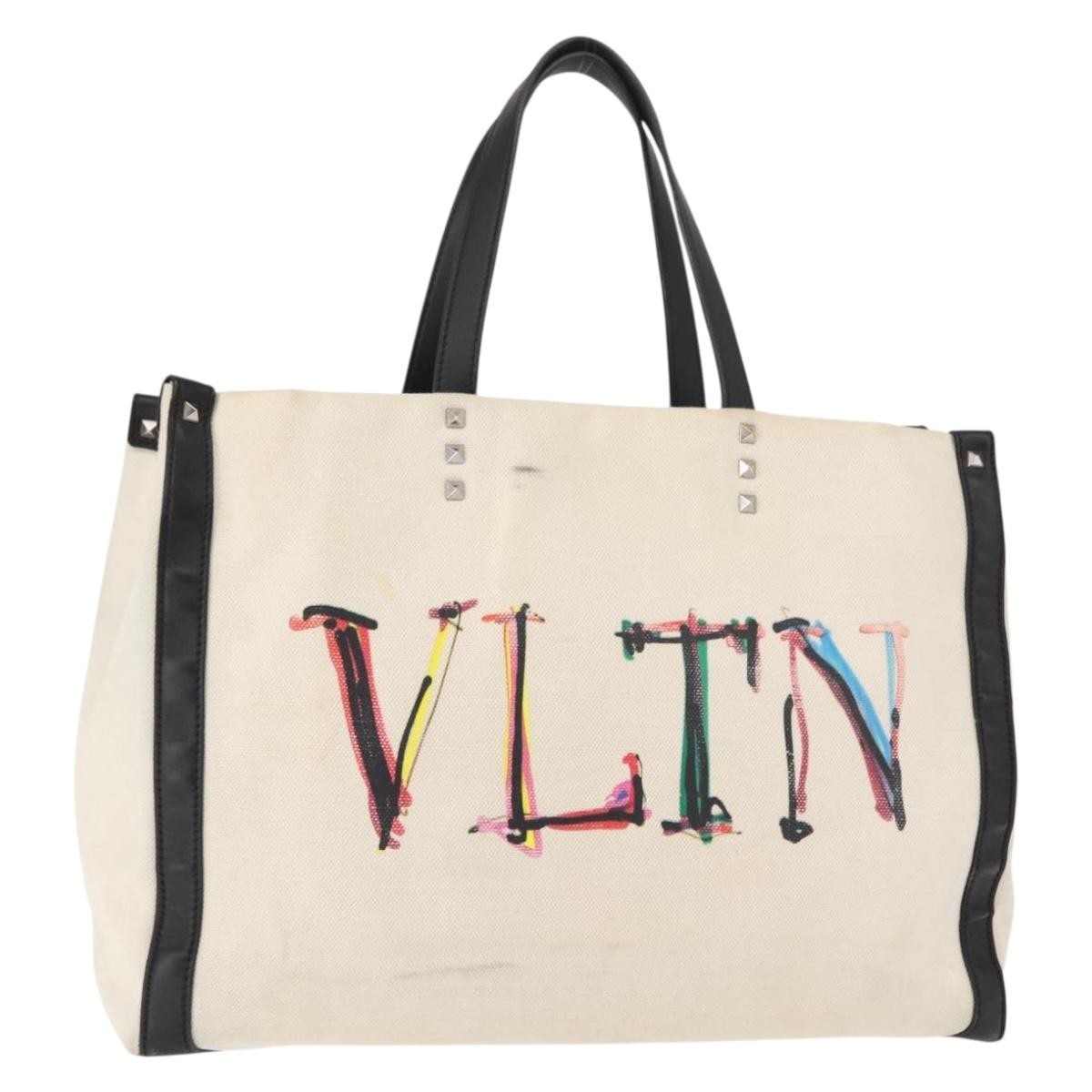 Valentino Garavani Grande Plage VLTN Tote Printed PVC with Leather Large