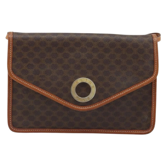 Celine Vintage Macadam Circle Logo Canvas and Leather Product Image