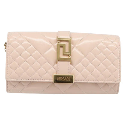 Versace Greca Goddess Convertible Clutch Leather Mini