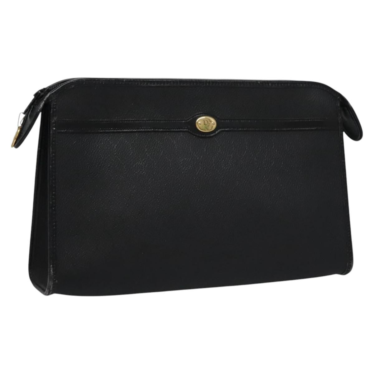 Christian Dior Vintage Honeycomb Zip Coated Canvas Medium