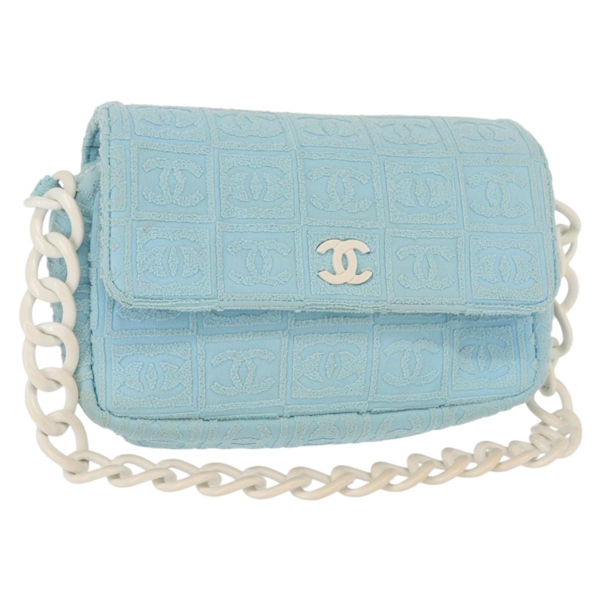 Chanel Sport Line Resin Camera Flap Bag Terry Cloth Medium