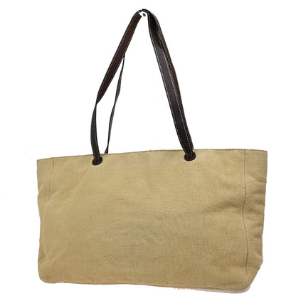 Chanel Vintage CC Tote Canvas with Leather Medium