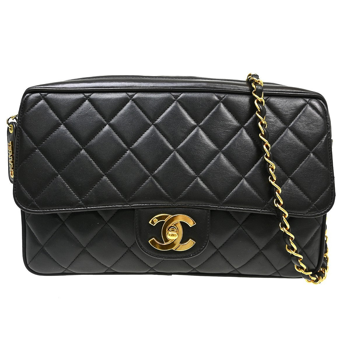 Chanel Vintage Square Classic Single Flap Bag Quilted Lambskin Mini