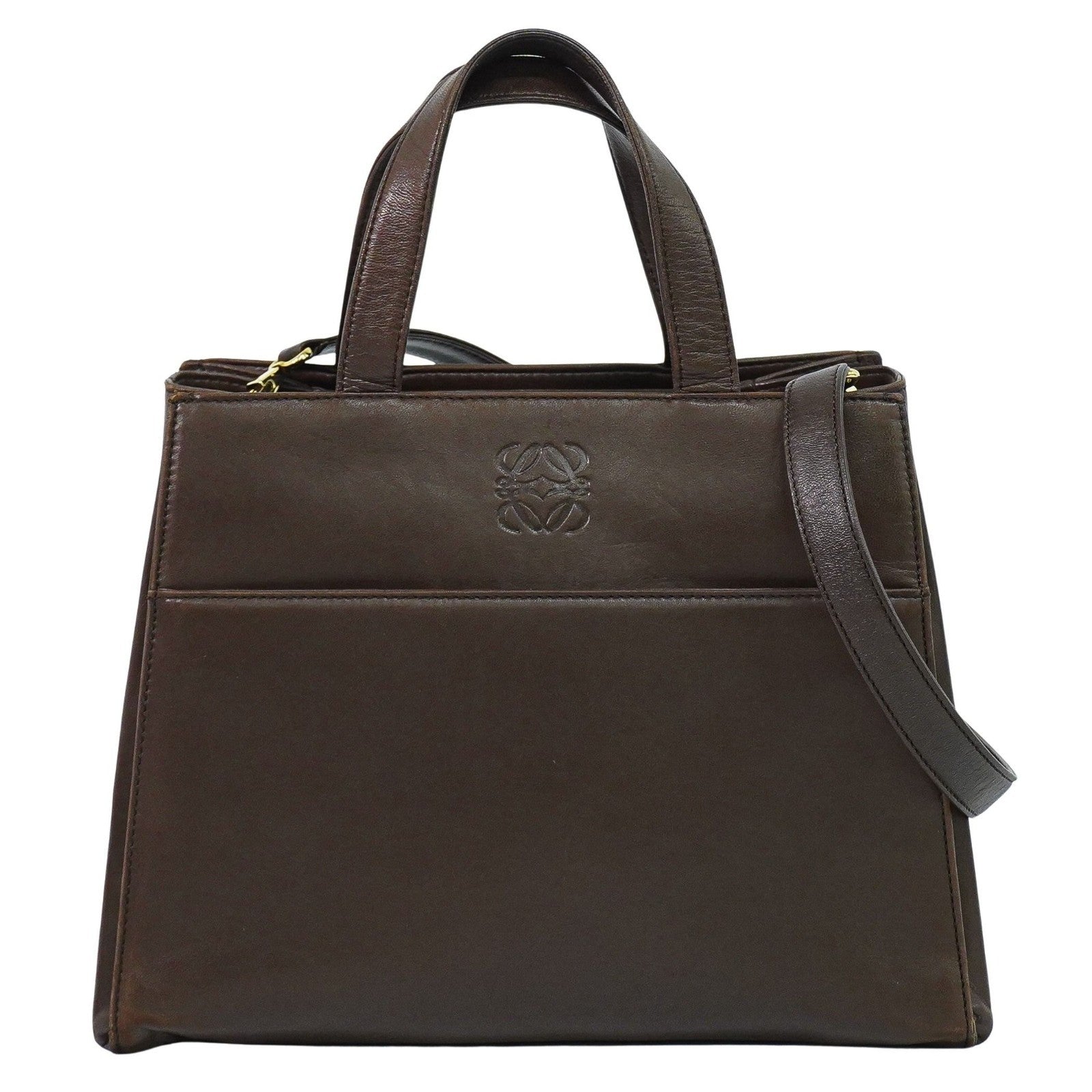 Loewe Vintage Anagram Handbag Leather Product Image
