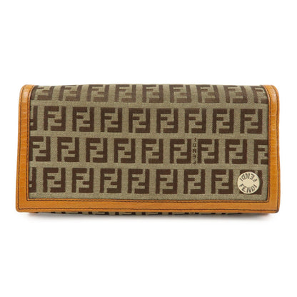 Fendi Bifold Zucca Coated Canvas Long