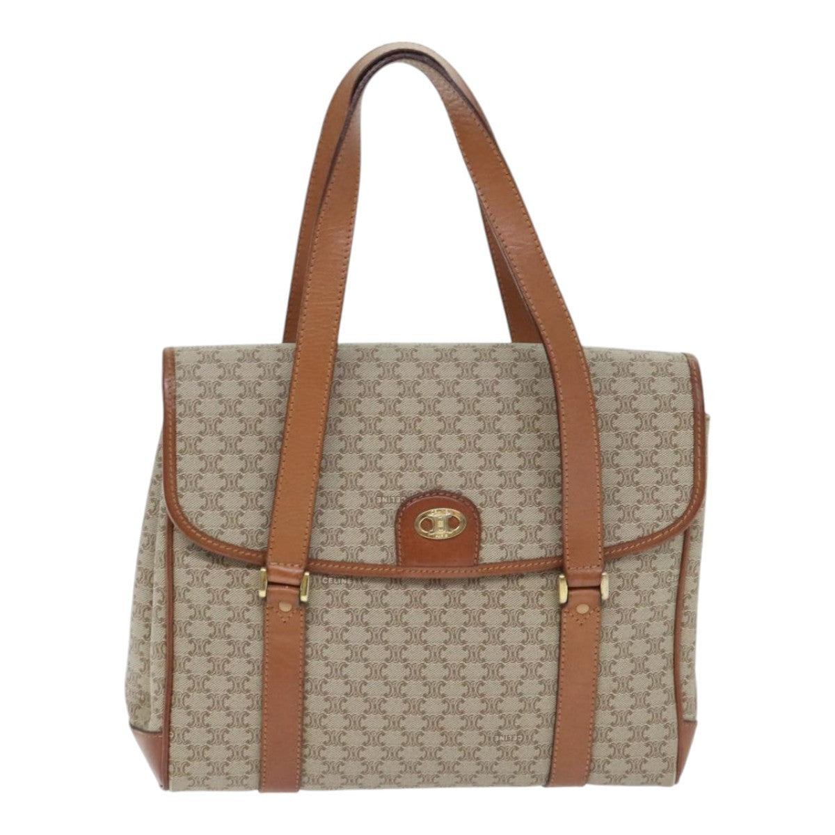 Celine Vintage Macadam Handbag Canvas and Leather Product Image