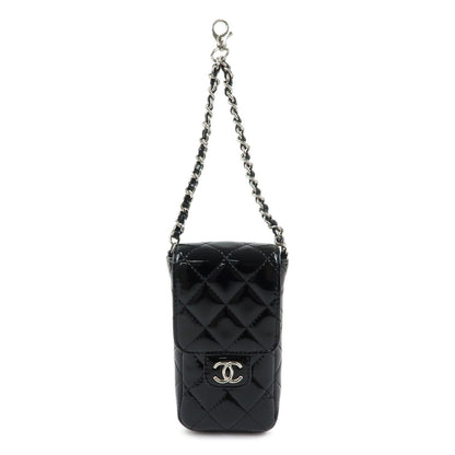 Chanel CC Chain Phone Holder Quilted Patent Product Image
