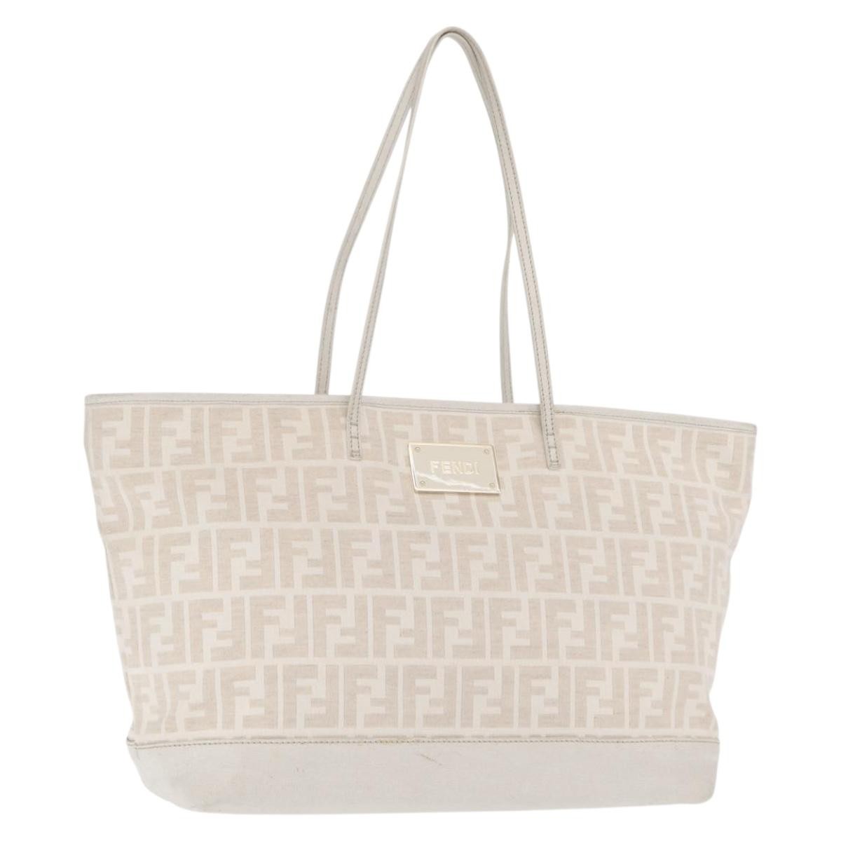 Fendi Roll Tote Zucca Canvas and Leather Large