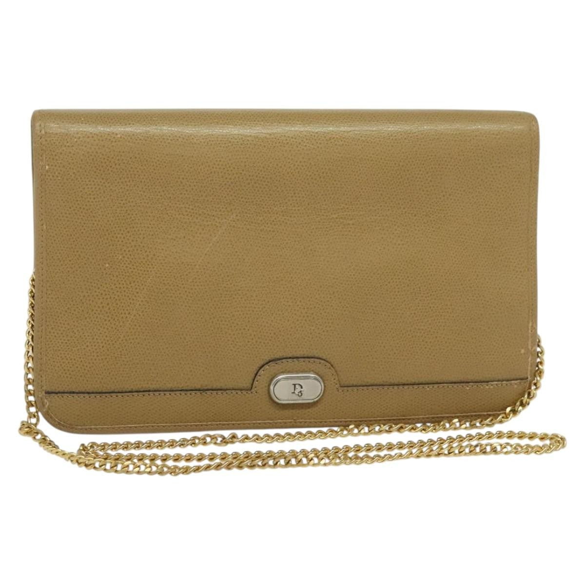 Christian Dior Vintage Chain Flap Shoulder Bag Leather Product Image