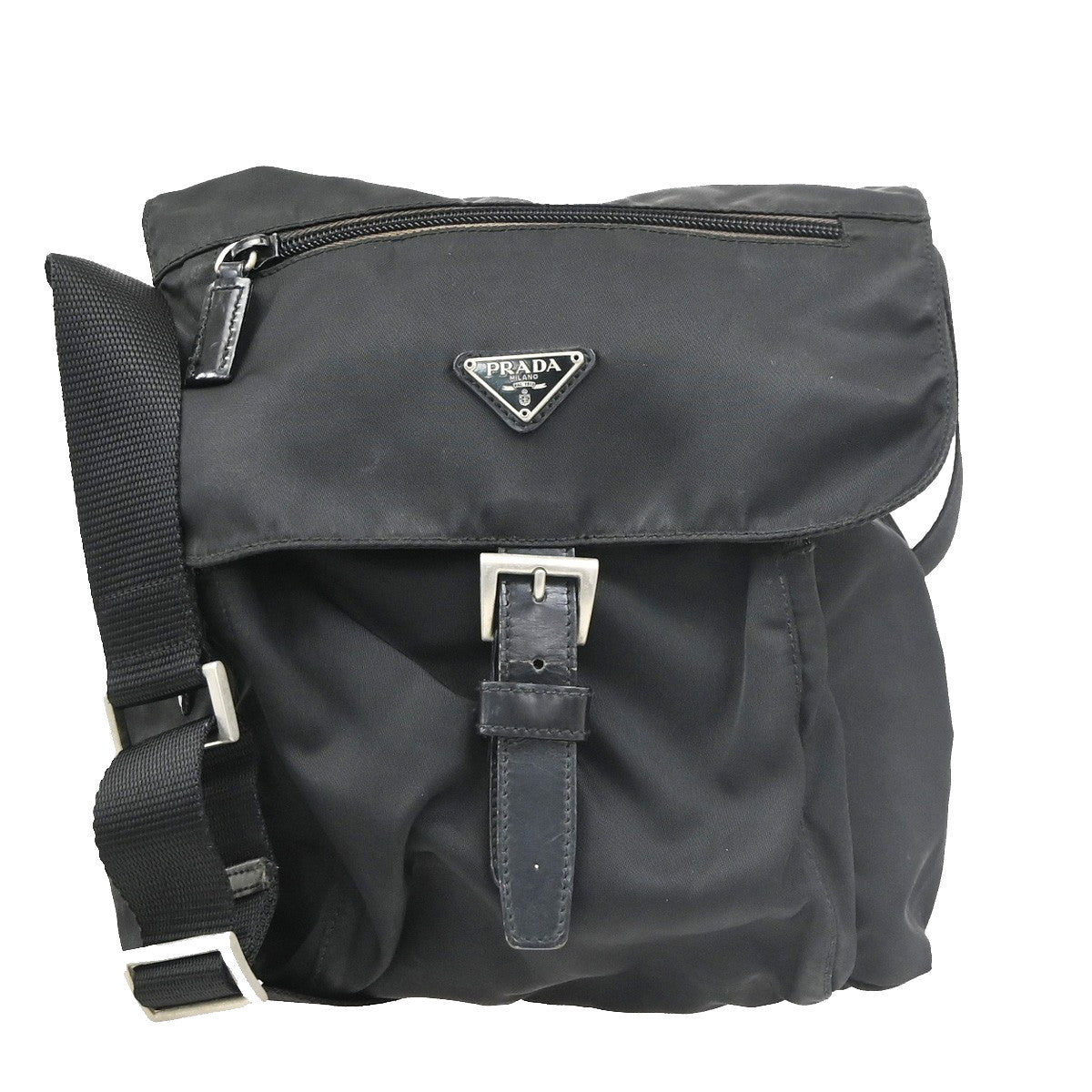 Prada Buckle Messenger Tessuto Small