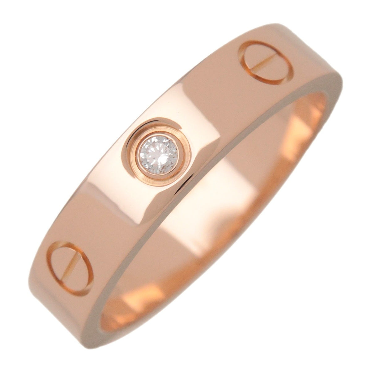 Cartier Love Wedding Band 1 Diamond 18K Rose Gold with Diamond Product Image