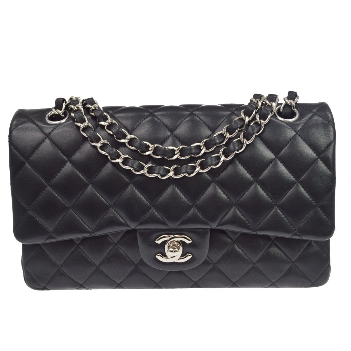 Chanel Classic Timeless Double Flap Quilted Lambskin Medium