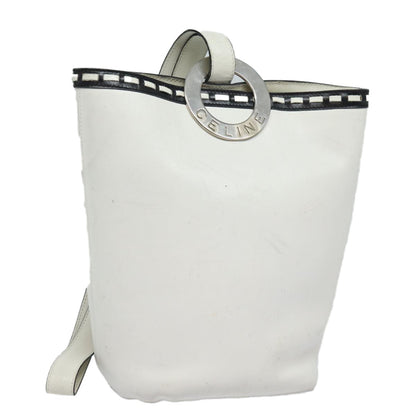 Celine Vintage Circle Logo Leather Small
