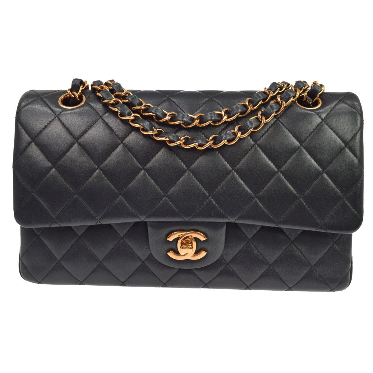 Chanel Classic Timeless Double Flap Quilted Lambskin Medium