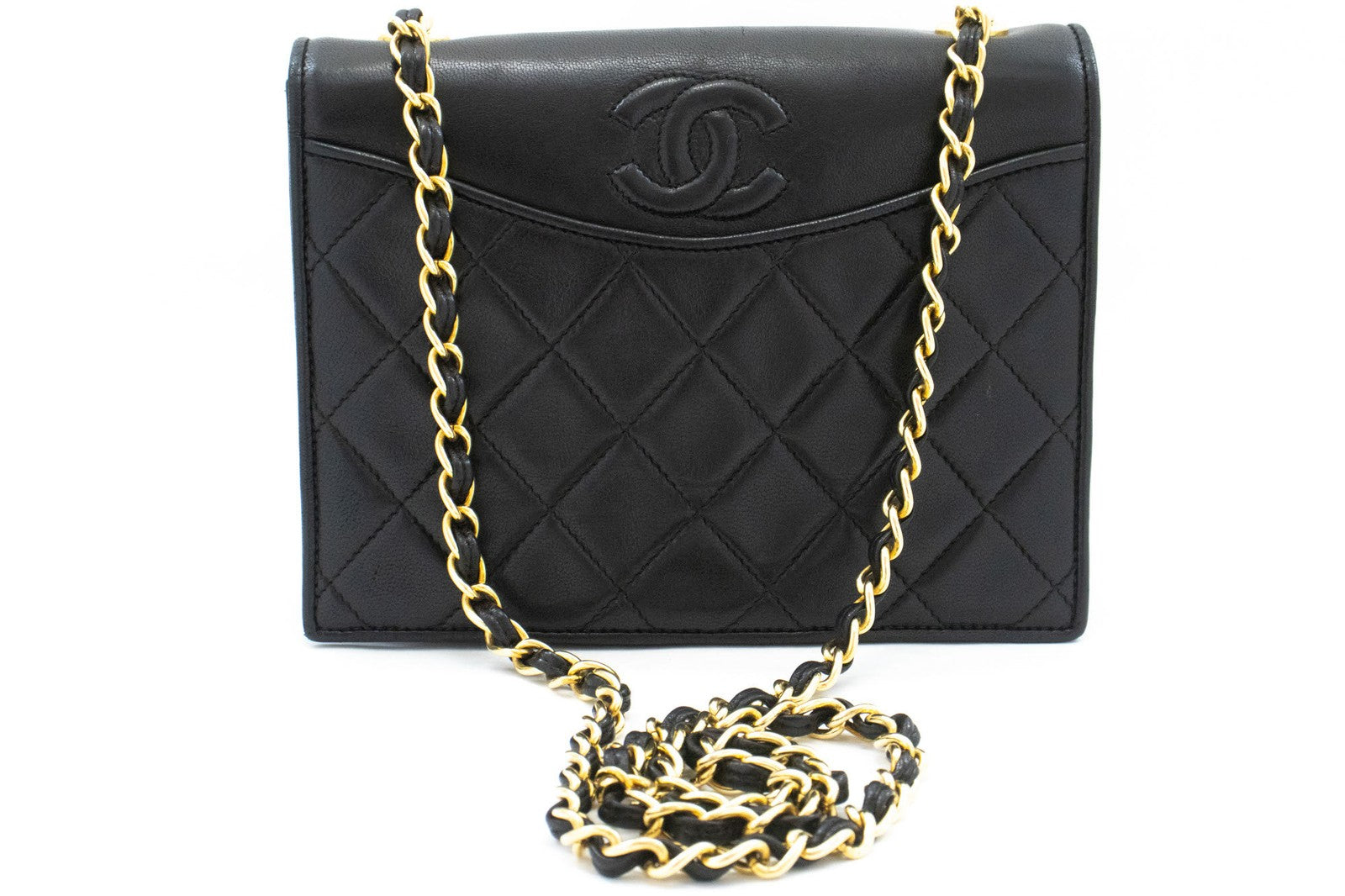Chanel Vintage Curve CC Flap Quilted Lambskin Mini