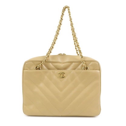 Chanel Vintage Pocket Camera Chevron Lambskin Large