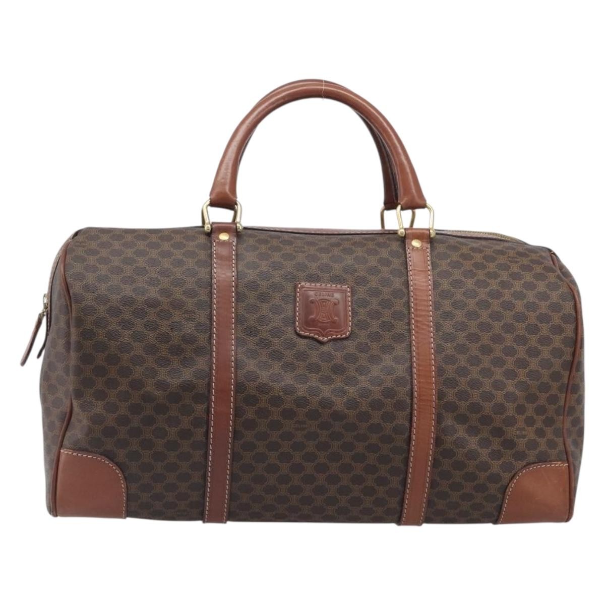 Celine Vintage Duffle Macadam Coated Canvas Large