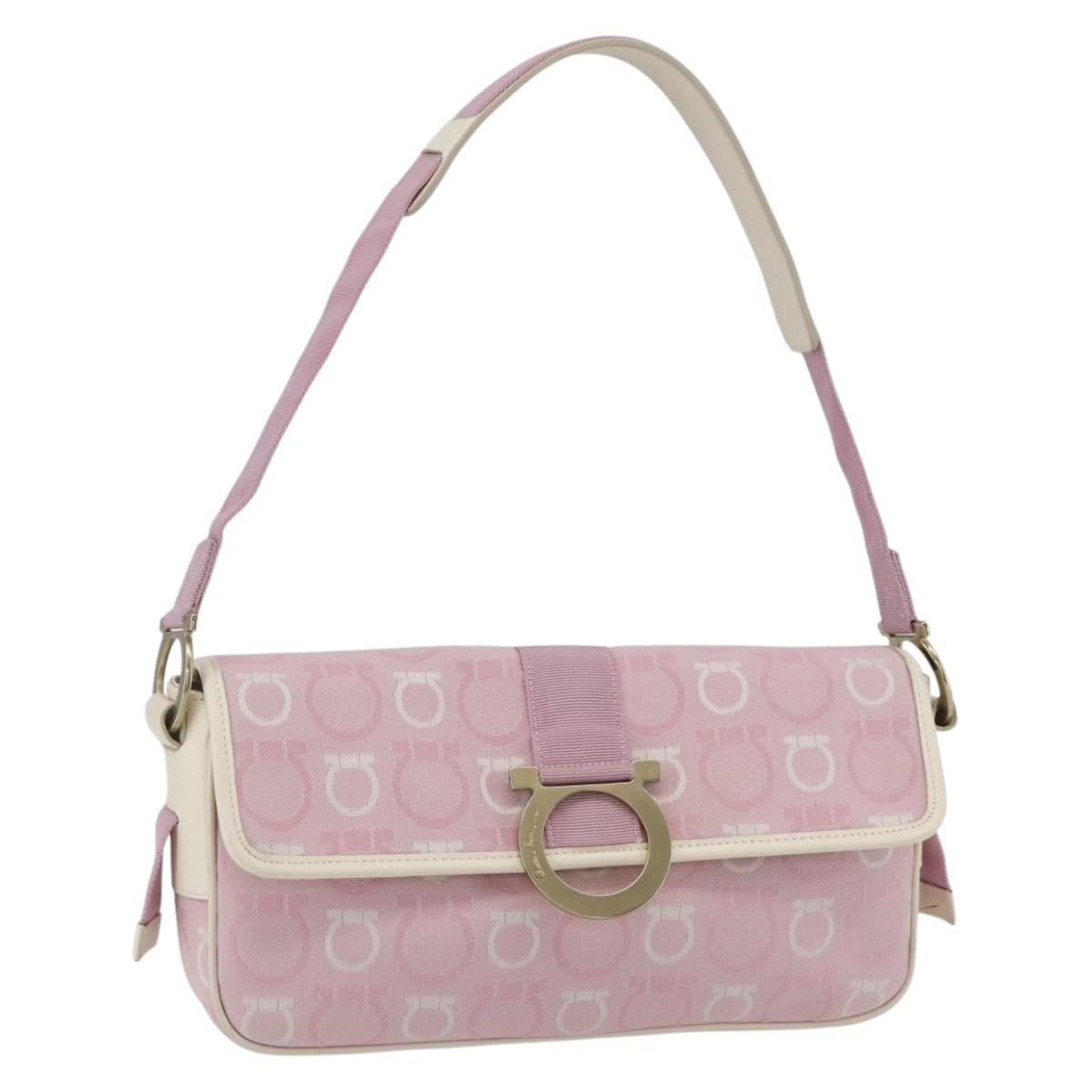 Salvatore Ferragamo Gancini Shoulder Bag Canvas Product Image