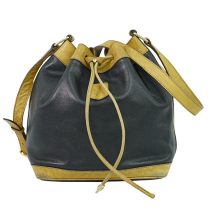 Celine Bucket sangle black and brown leather moyen