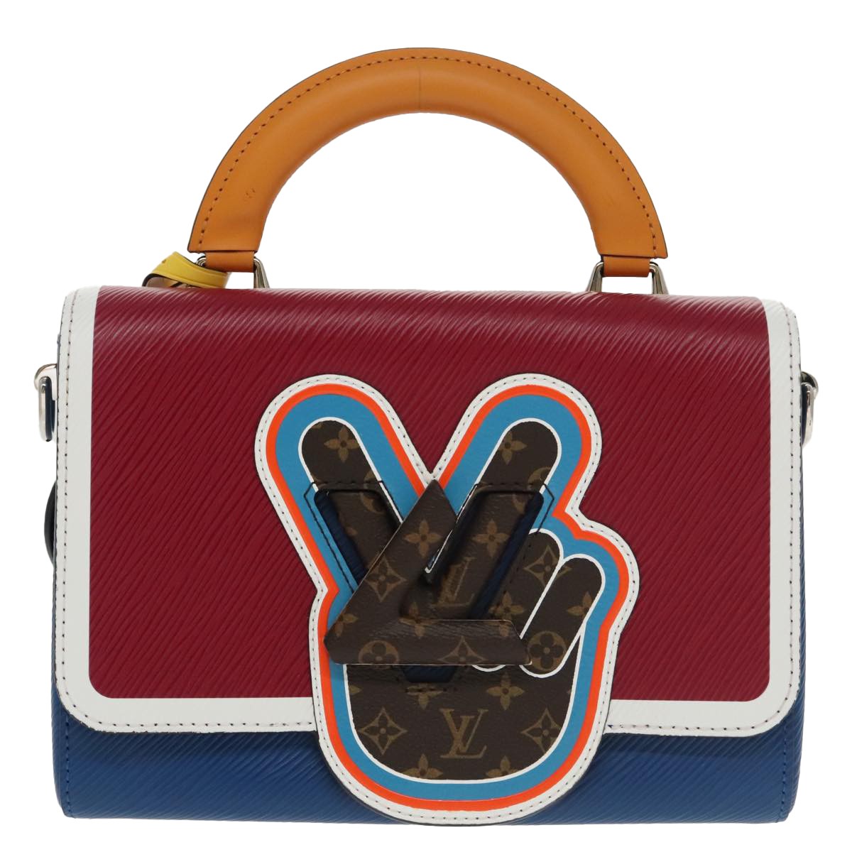 Louis Vuitton Twist Top Handle Bag Limited Edition Peace Love Epi and Monogram Canvas MM