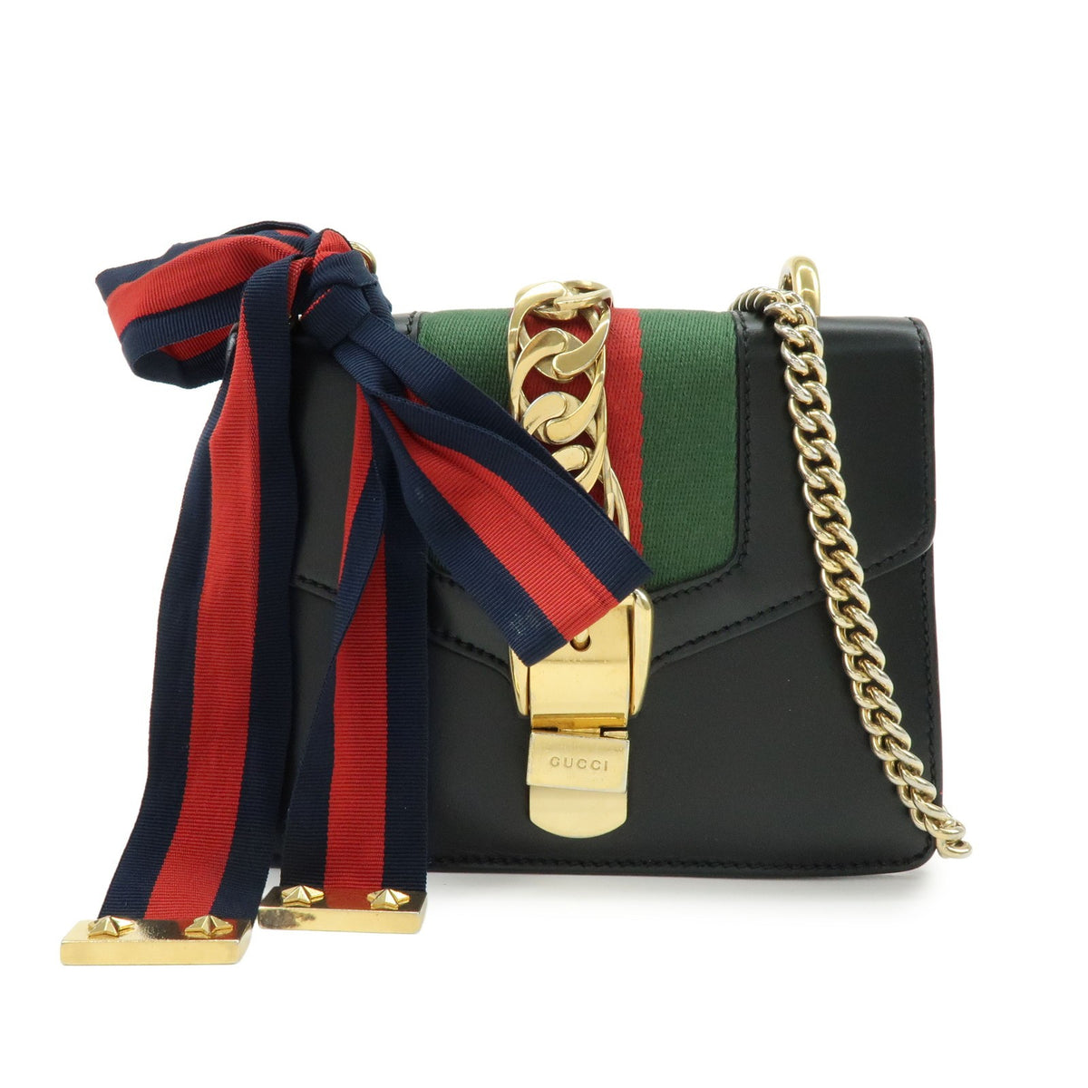 Gucci Sylvie Chain Leather Mini
