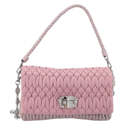 Miu Miu Crystal 2way Matelasse Leather Small