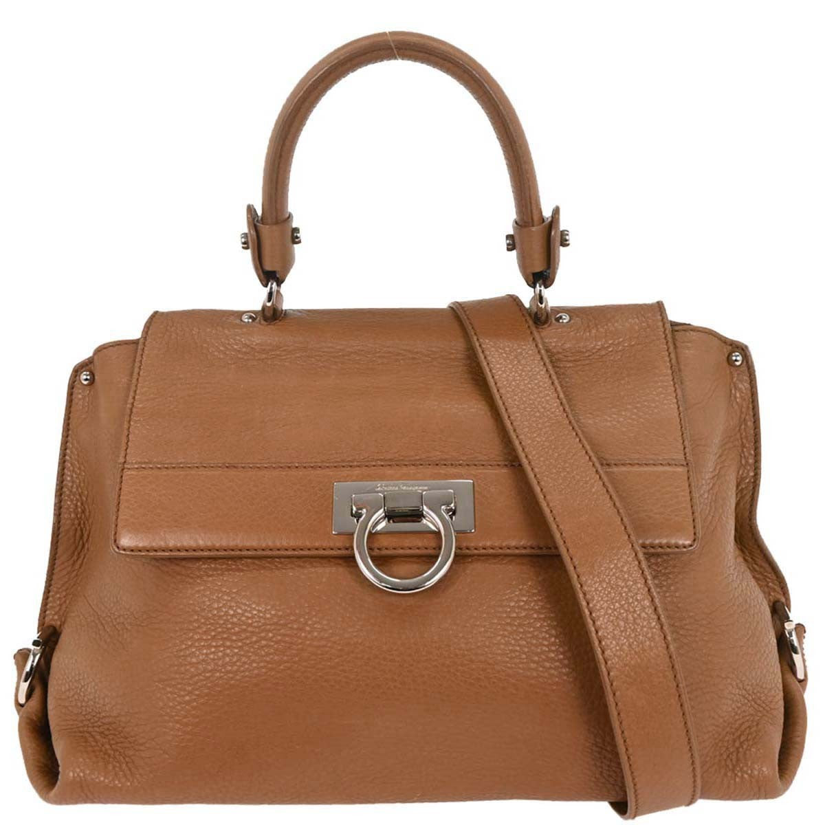Salvatore Ferragamo Sofia Satchel Leather Medium