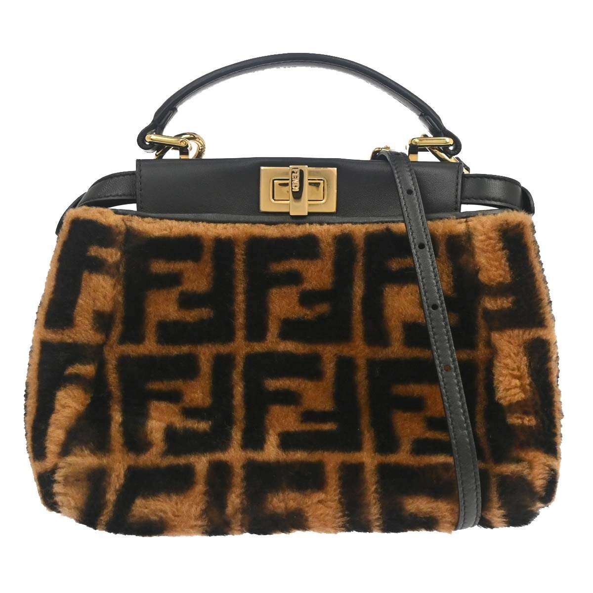 Fendi Peekaboo Zucca Shearling Regular