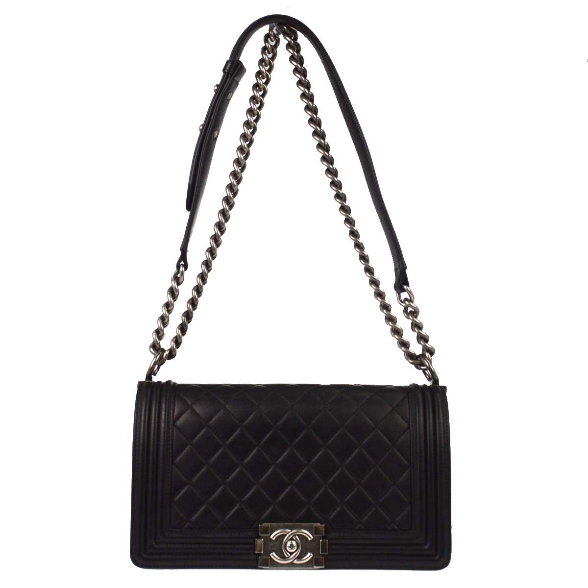 Chanel Boy Flap Quilted Lambskin Old Medium