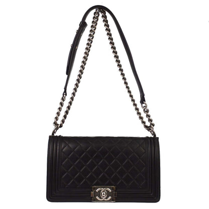 Chanel Boy Flap Quilted Lambskin Old Medium