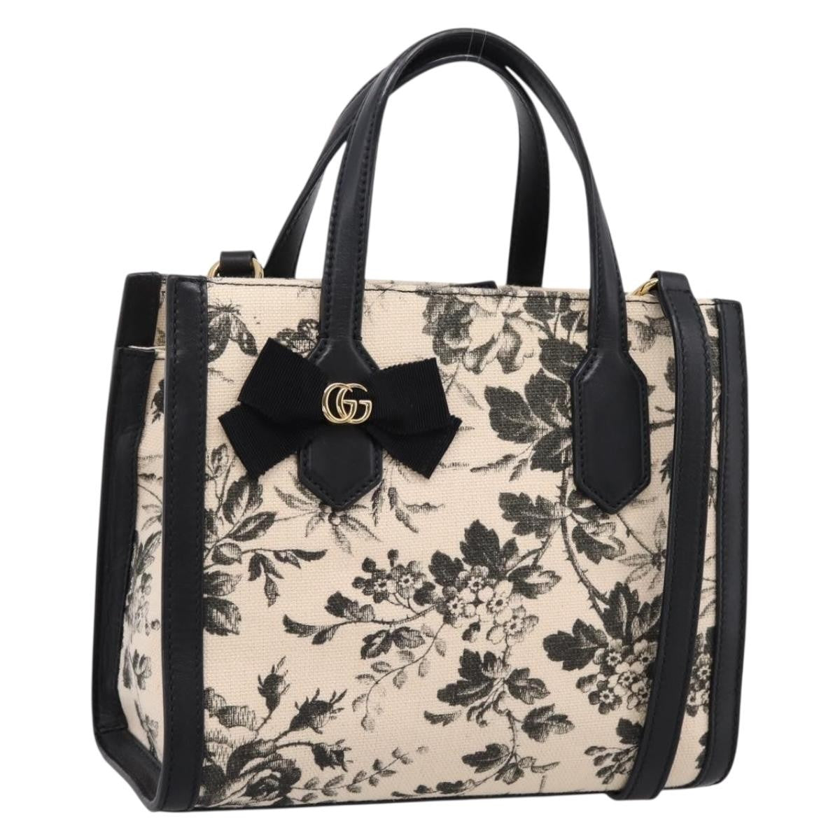Gucci GG Ribbon Printed Linen Small