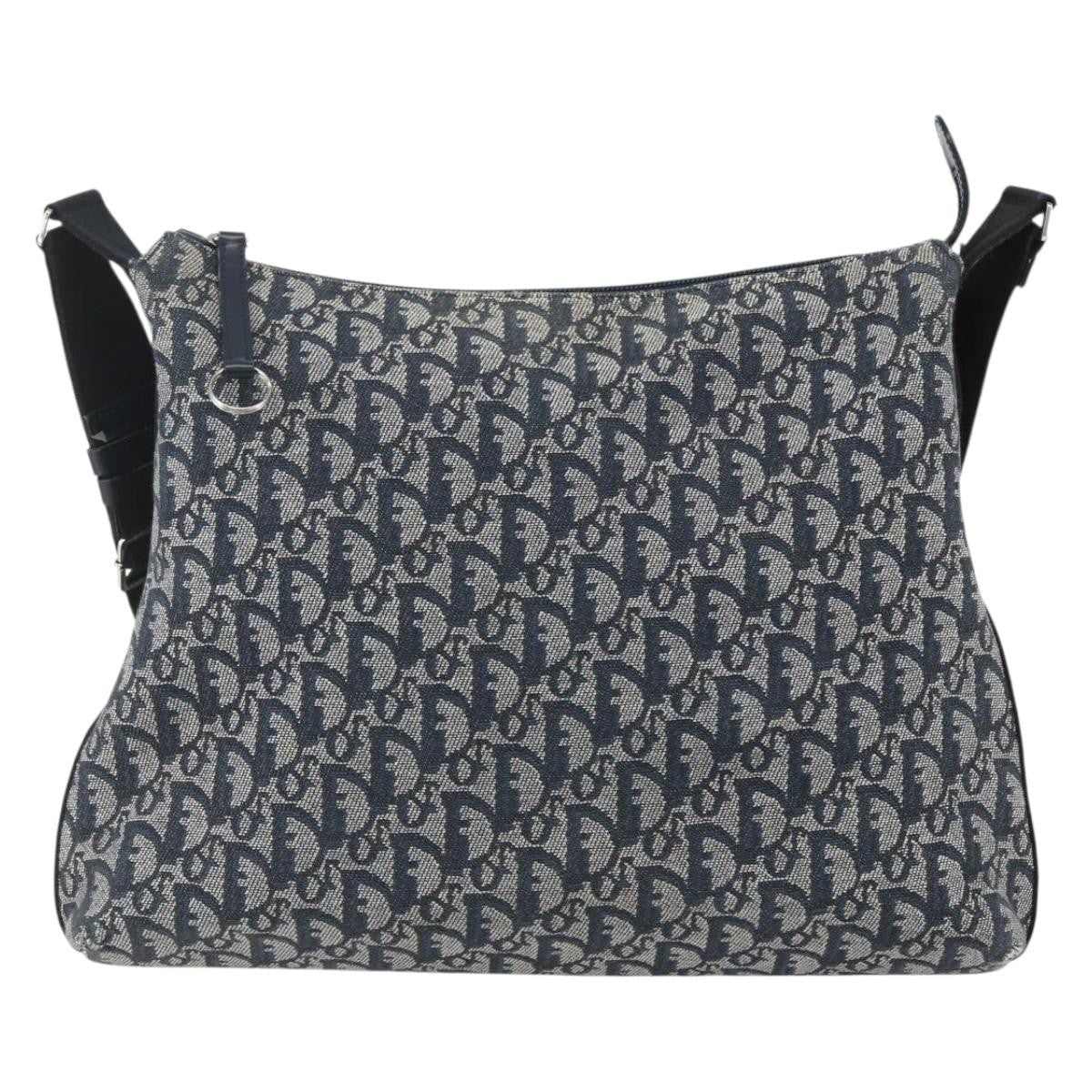 Christian Dior Vintage Trotter Shoulder Bag Canvas medium
