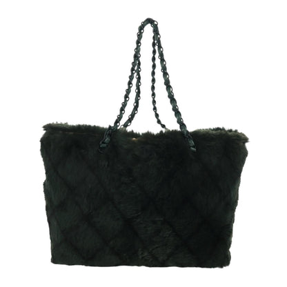 Chanel Chain Tote Lapin Fur Large