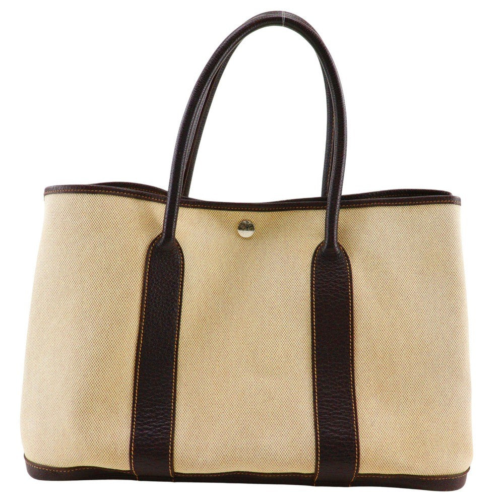 Hermes Garden Party Tote Toile and Leather 36