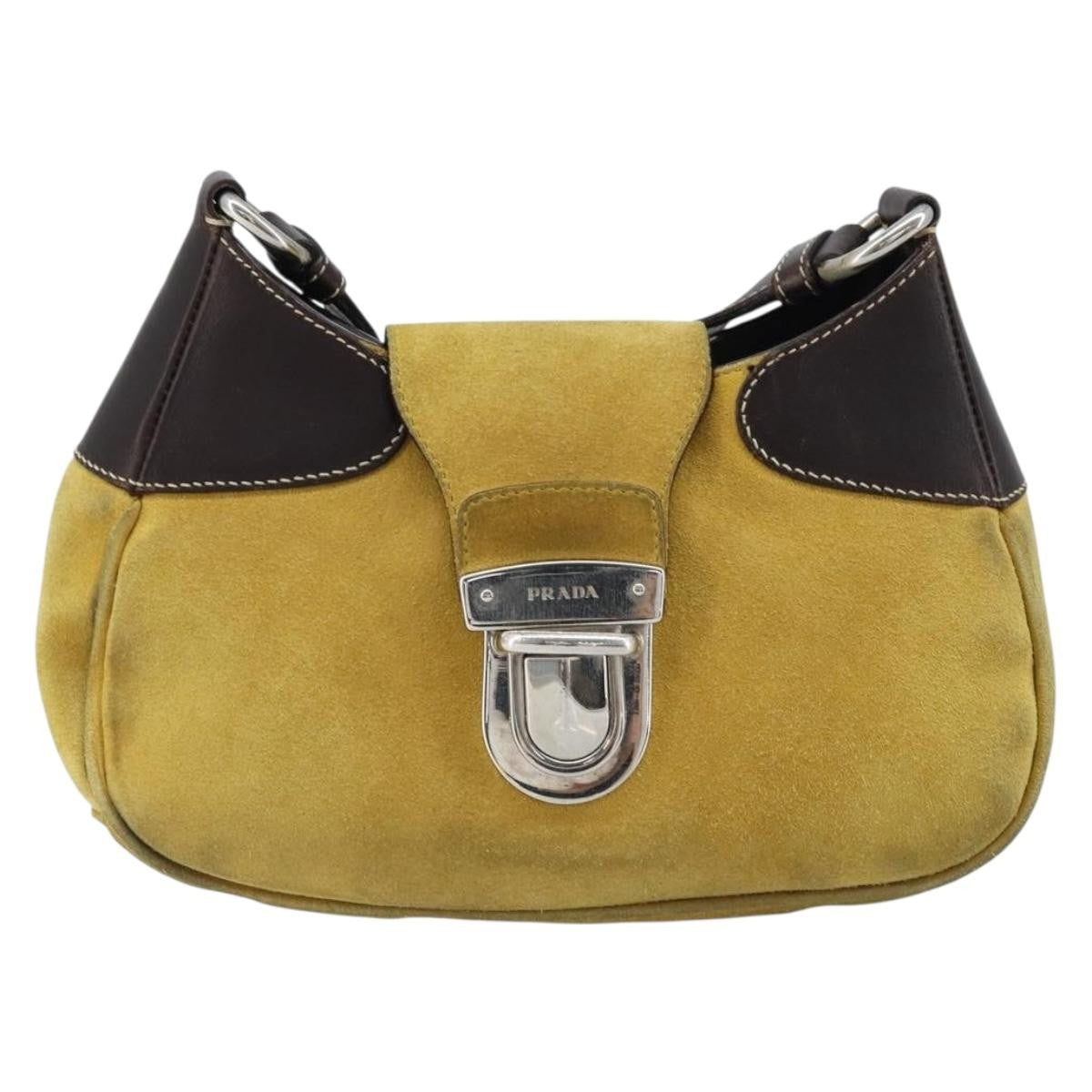 Prada Push Lock Flap Satchel Suede Product Image