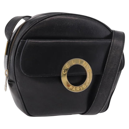 Celine Vintage Circle Logo Leather Small