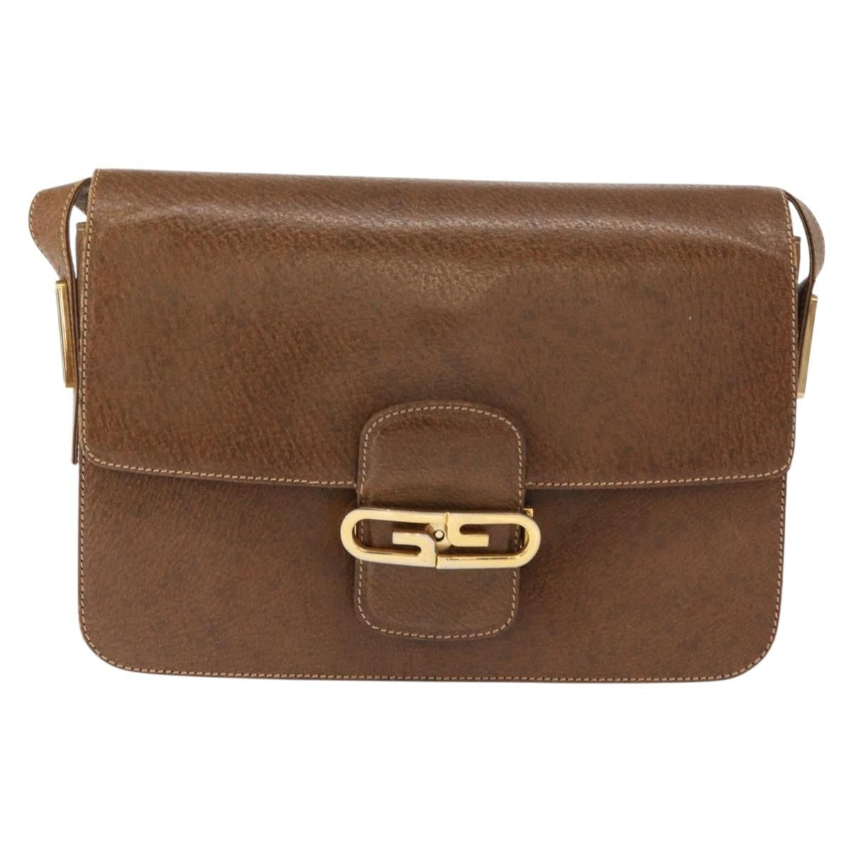 Gucci Vintage Flap Shoulder Bag Leather Small