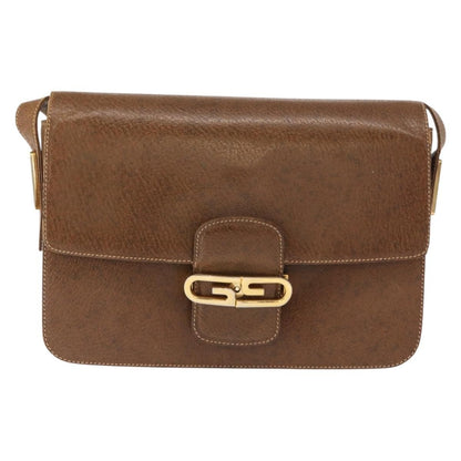 Gucci Vintage Flap Shoulder Bag Leather Small
