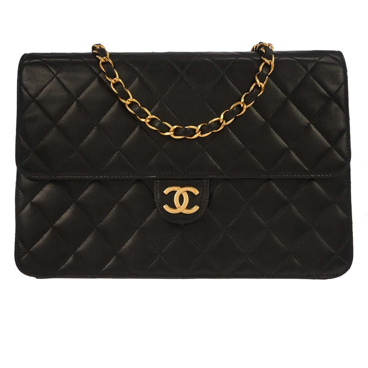 Chanel Flap Shoulder Bag Quilted Lambskin Large