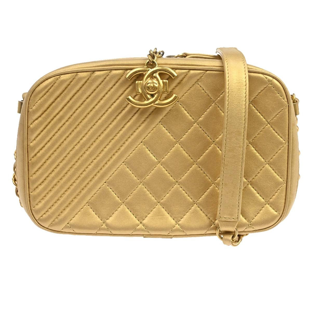 Chanel Coco Boy Camera Quilted Leather Small
