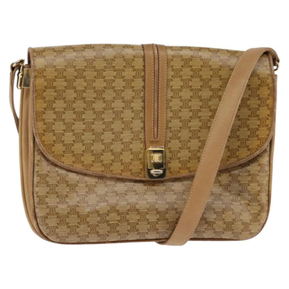 Celine Vintage Macadam Shoulder Bag Canvas and Leather Product Image
