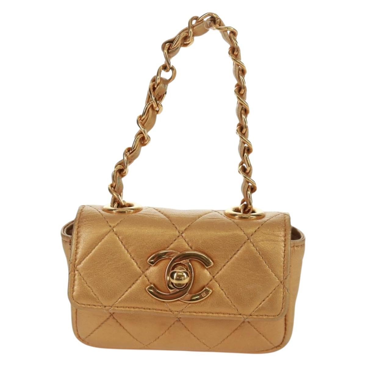 Chanel Classic Flap Charm Chain Belt Quilted Caviar Mini